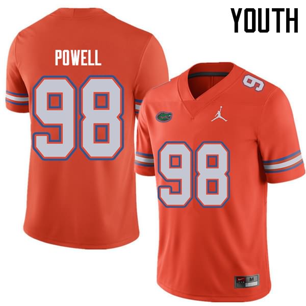 Youth NCAA Florida Gators Jorge Powell #98 Stitched Authentic Jordan Brand Orange College Football Jersey RRL2765SU